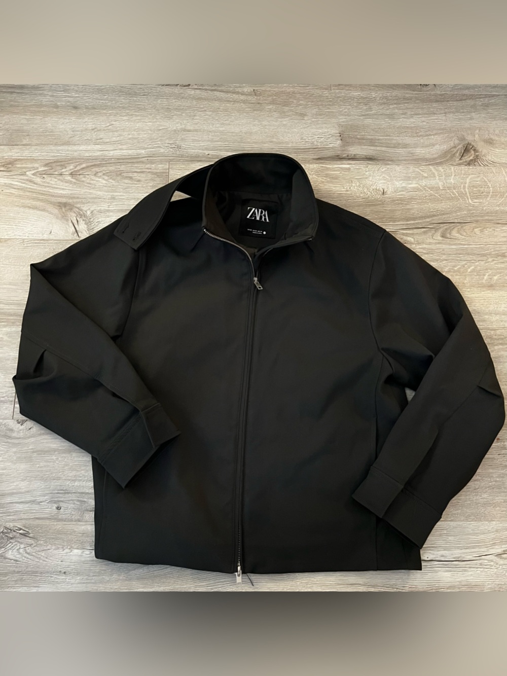 Zara Black Jacket with Stand Collar